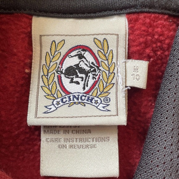 Cinch Children's Graphic Logo Pullover Sweatshirt Medium 10 Red Gray - Picture 5 of 6